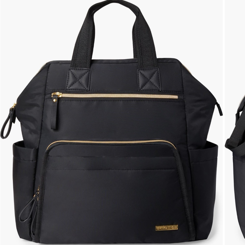 Skip hop Black and Gold diaper bag